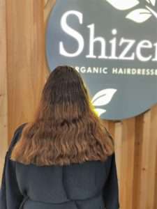 antes de alisado orgánico