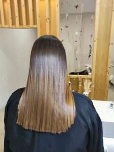 Resultado del tratamiento de alisado orgánico en Organic Shizen